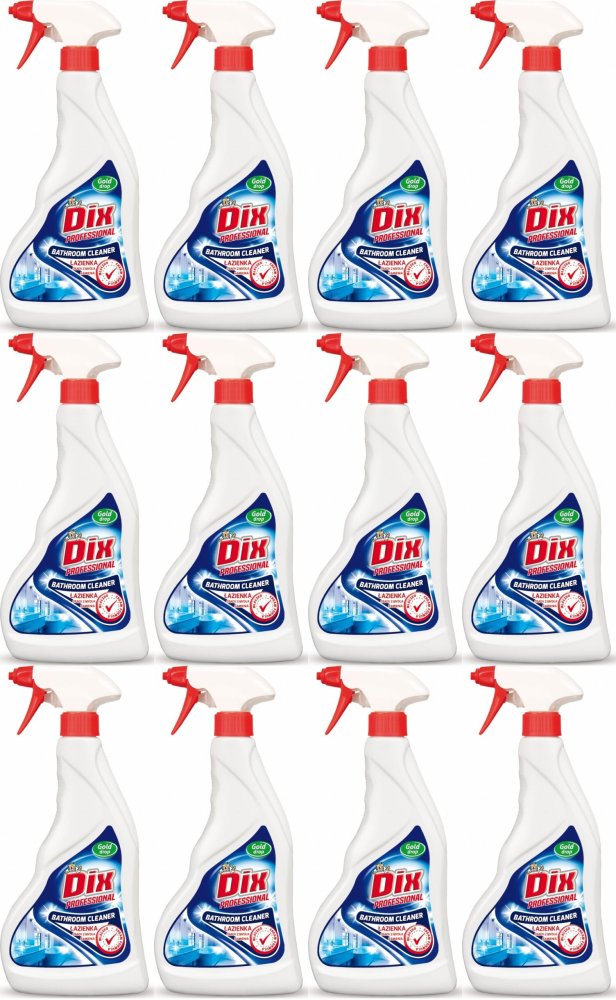 12x Mleczko w sprayu do łazienki Gold Drop Dix Professional, z rozpylaczem, 500ml