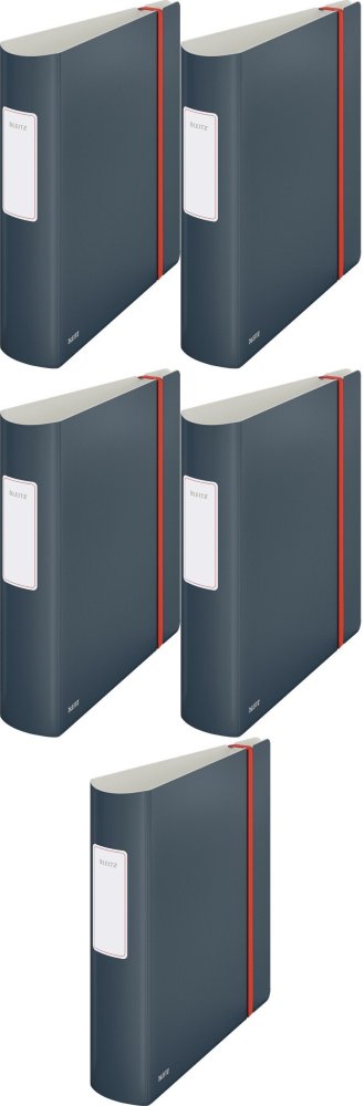 5x Segregator A4 Leitz 180° Active Cosy, 80mm, do 500 kartek, szary