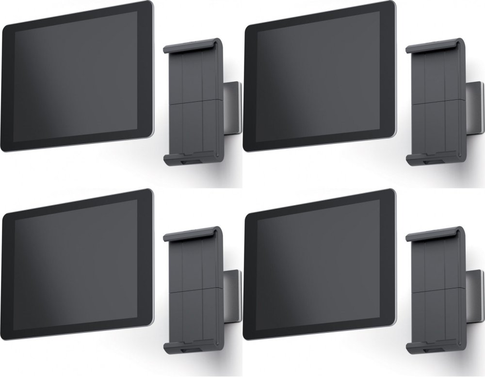 4x Uchwyt do tabletu Durable Tablet Holder Wall, ścienny, srebrny