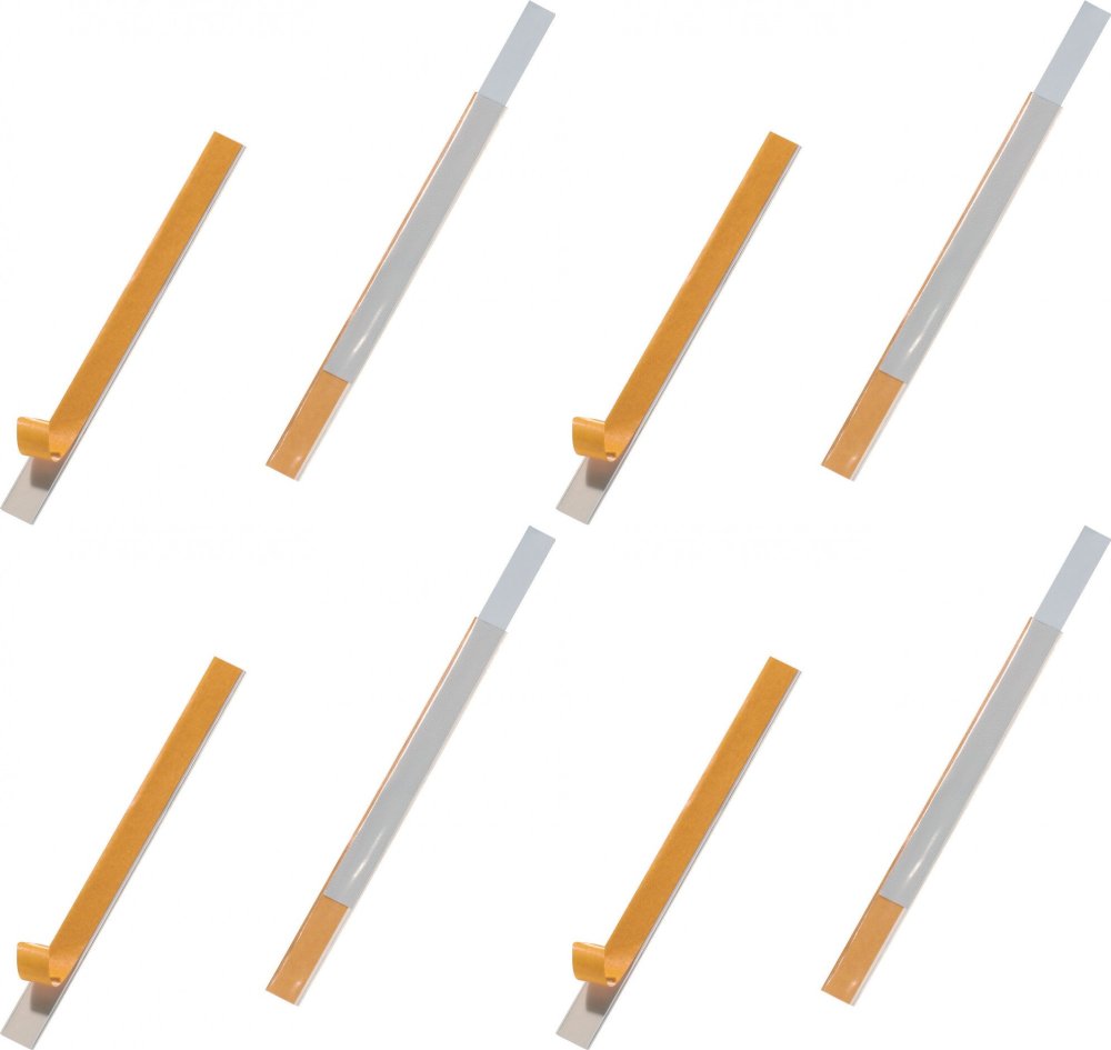 4x Listwa samoprzylepna Durable Labelfix, 15x200mm, 10 sztuk, transparentny