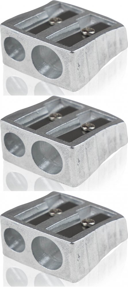 3x Temperówka Astra Essa, aluminium, 2 otwory, srebrny