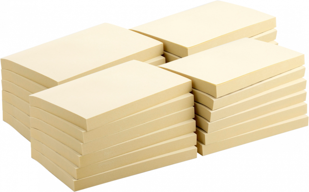 2x Karteczki samoprzylepne Viking, 127x76mm, 12x100 karteczek, żółty pastelowy
