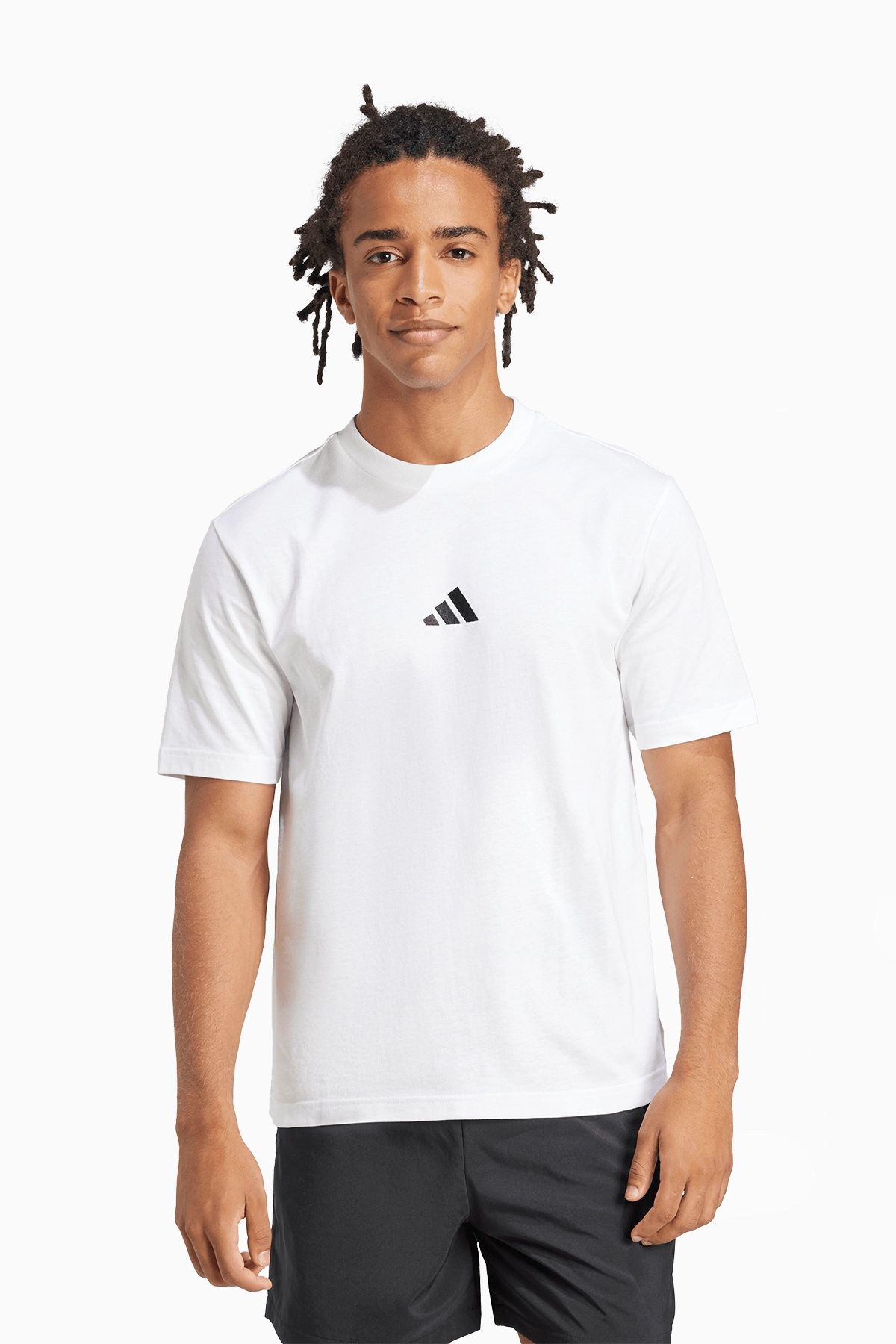 Koszulka adidas Essentials Small Logo Single - Biały