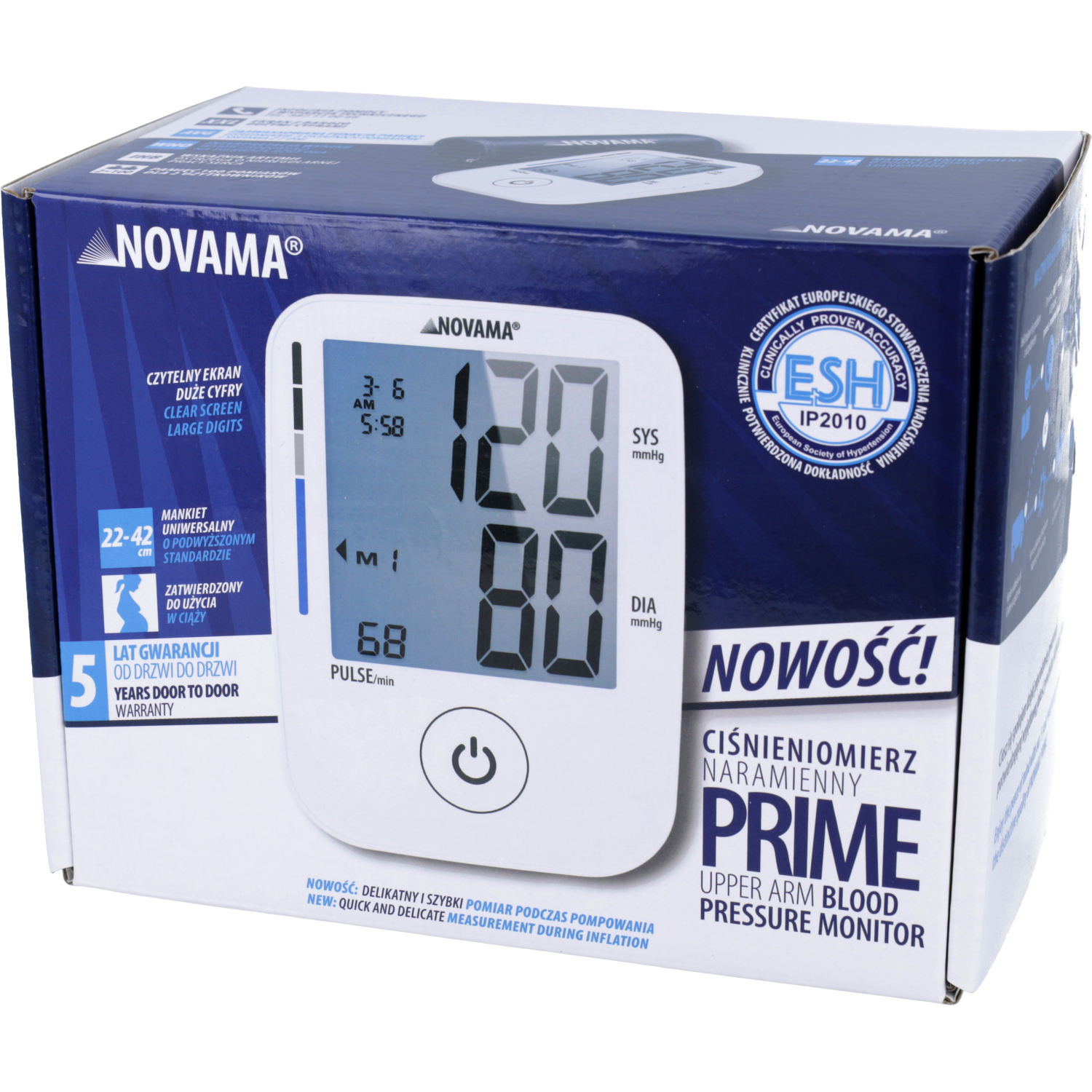 Novama prime - ciśnieniomierz naramienny, white, 1 sztuka