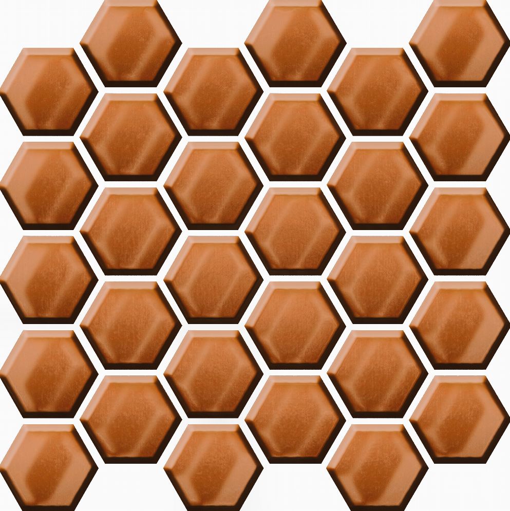 Ceramika Color Calacatta mozaika ścienna 25x25,8 cm miedziany połysk