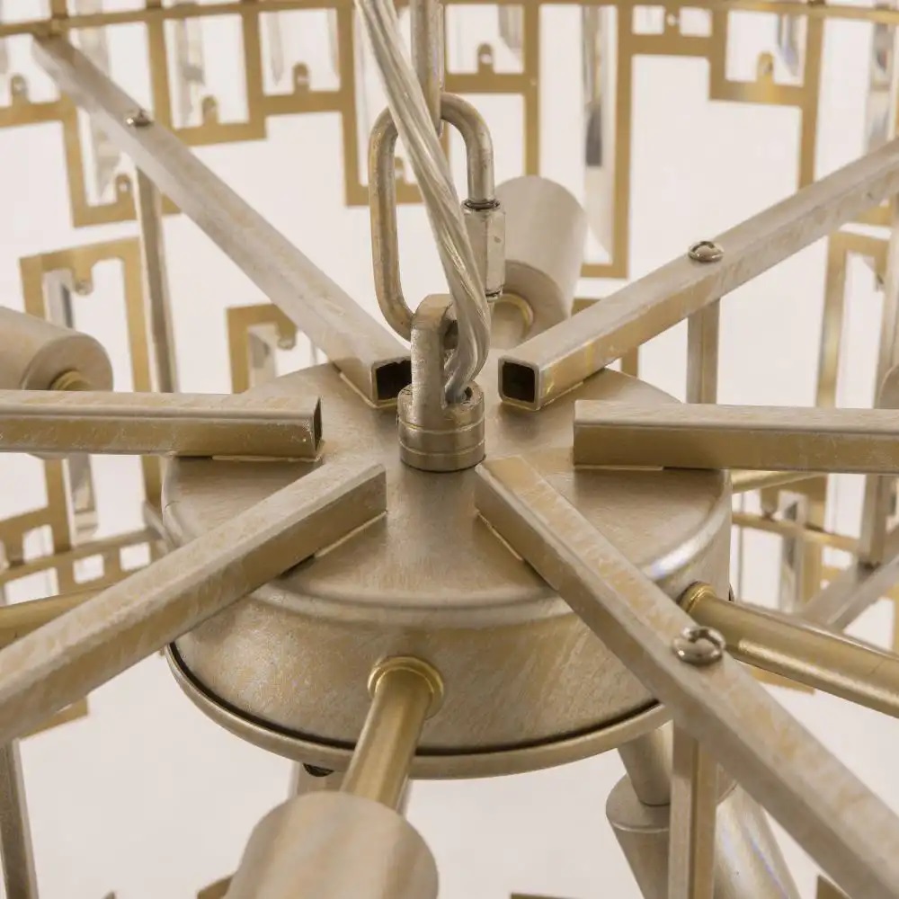 CosmoLight St Petersburg lampa wisząca 9x40W szampan/kryształ P09158CP