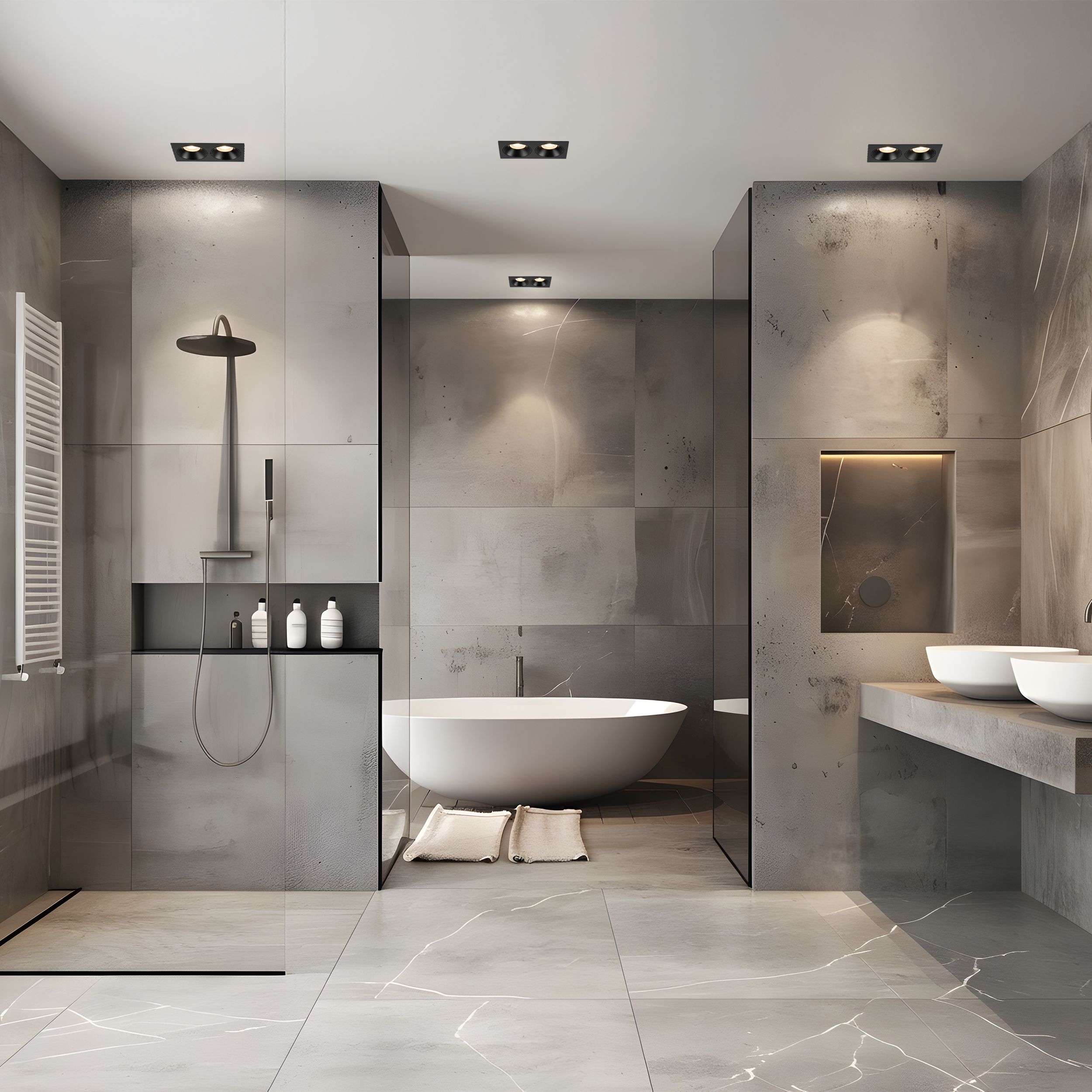 TK Lighting Prisma Duo Black lampa do zabudowy 2x10 W czarna 10579