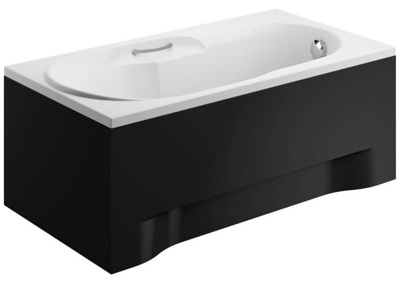 Polimat panel boczny do wanny 75 cm czarny 00869