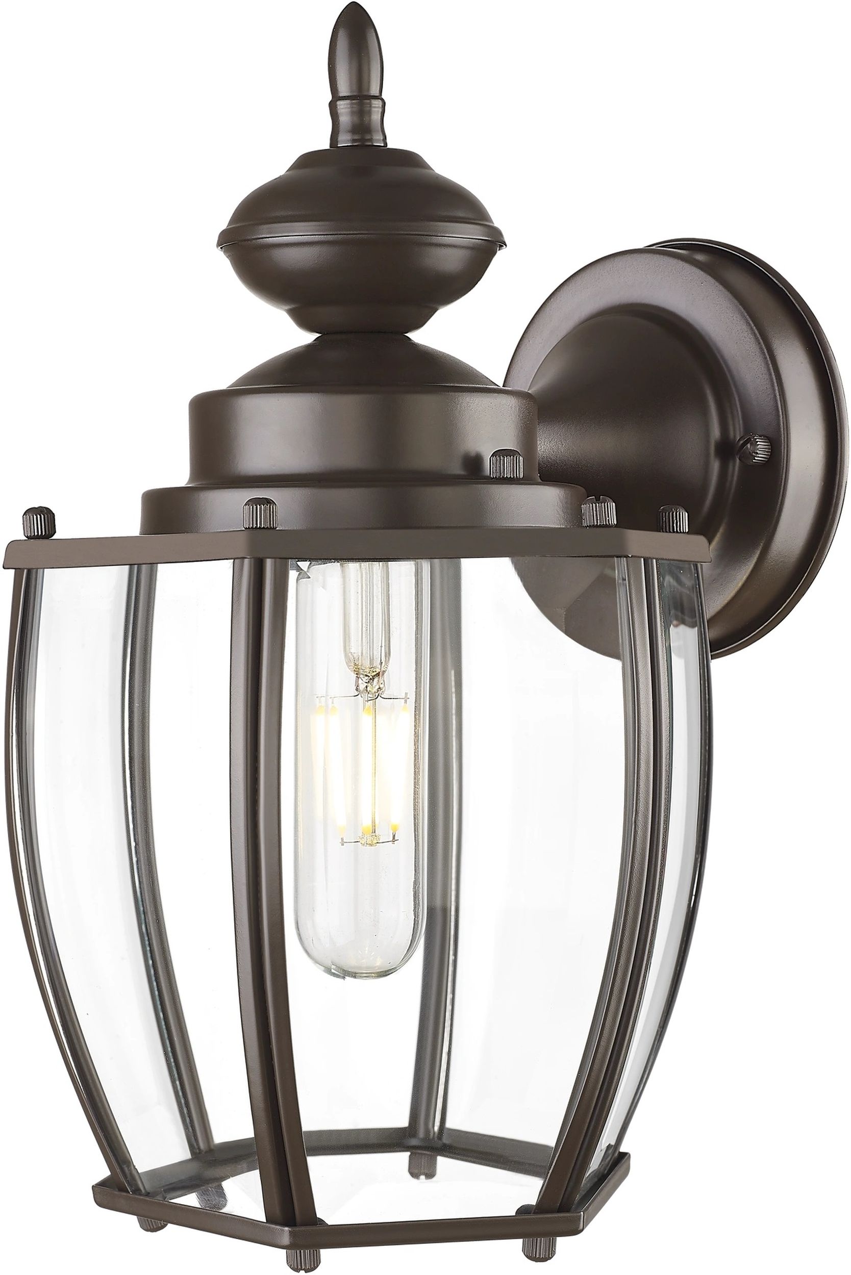 CosmoLight Nuuk kinkiet zewnętrzny 1x60W brązowy mat W01661BZ