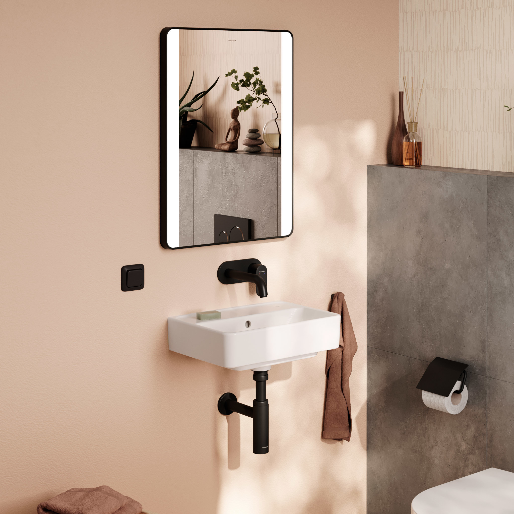 Hansgrohe Xanuia Q umywalka 45x34 cm prostokątna ścienna biała 61140450