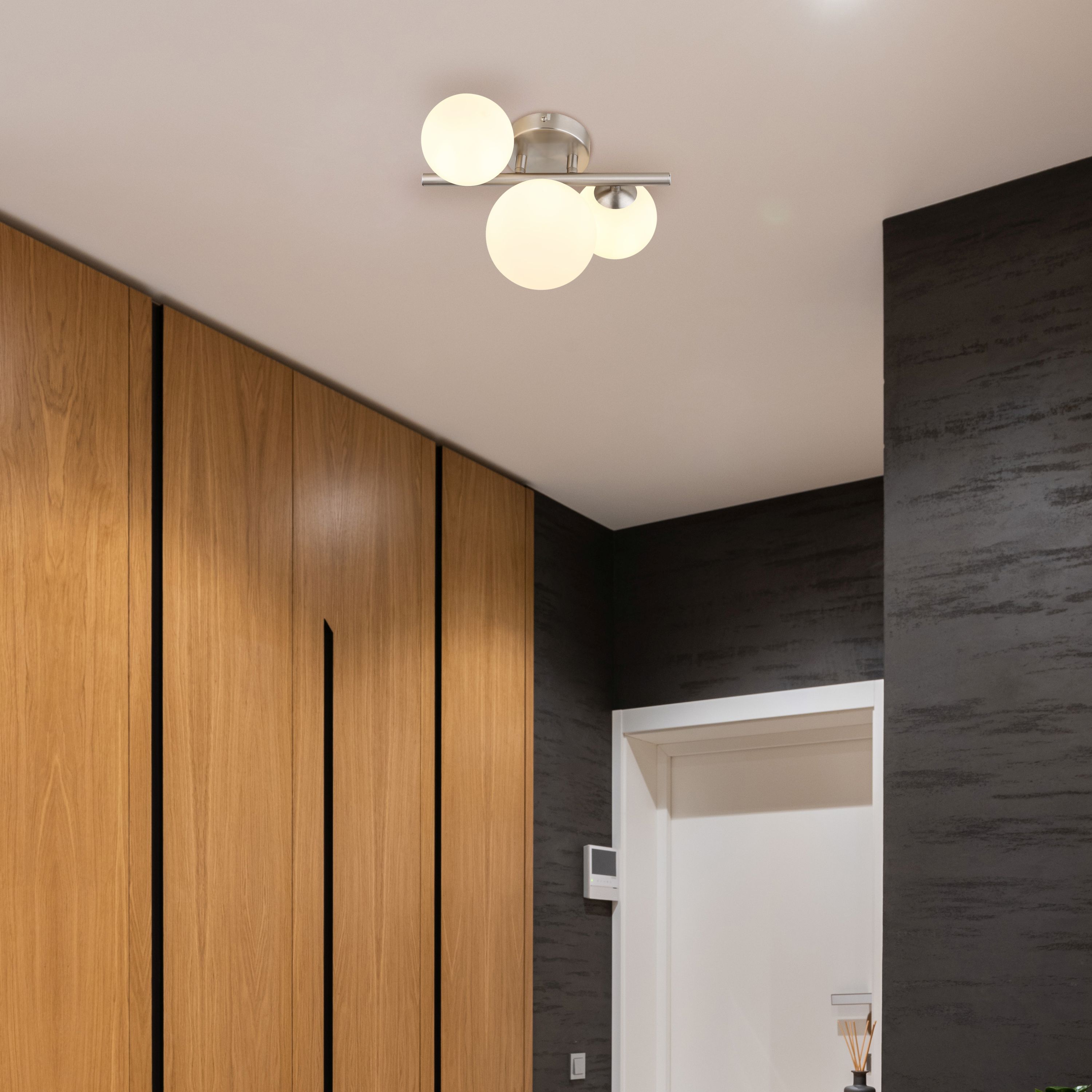 Globo Lighting Riha kinkiet 3x3,5 W biały-nikiel 56140-3W