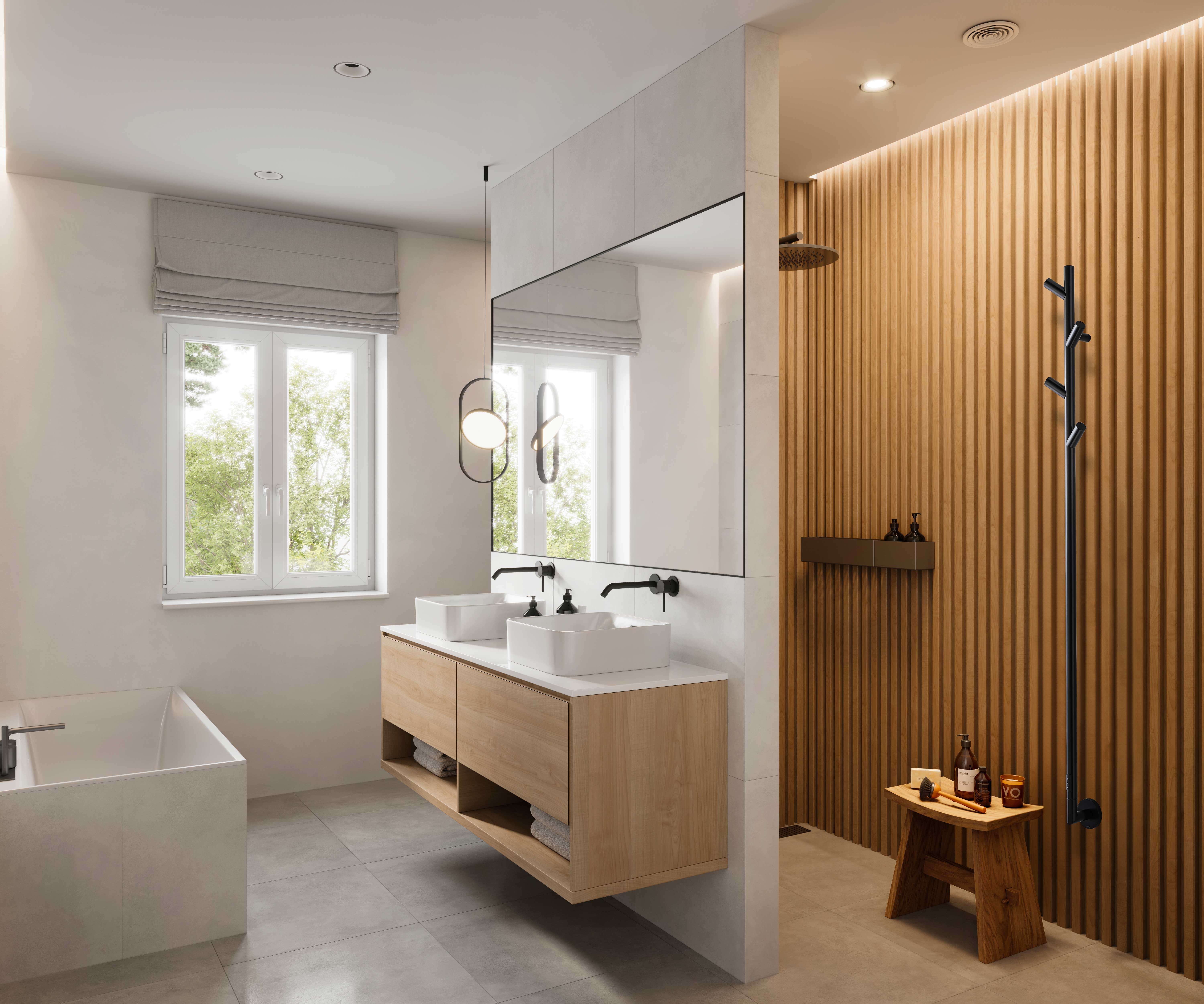 P.M.H. Lisa grzejnik elektryczny 170,8x9,1 cm czarny LS1B