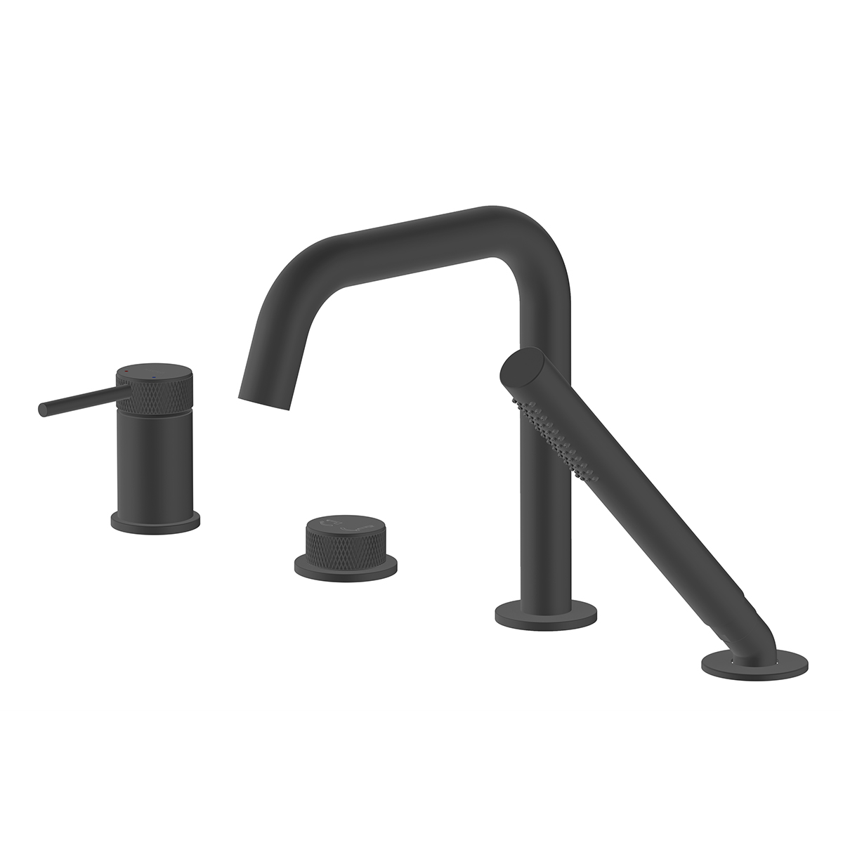 Ksuro 01 bateria wannowo-prysznicowa nawannowa 4-otworowa czarny mat 13000030 - Wysyłka w 24h