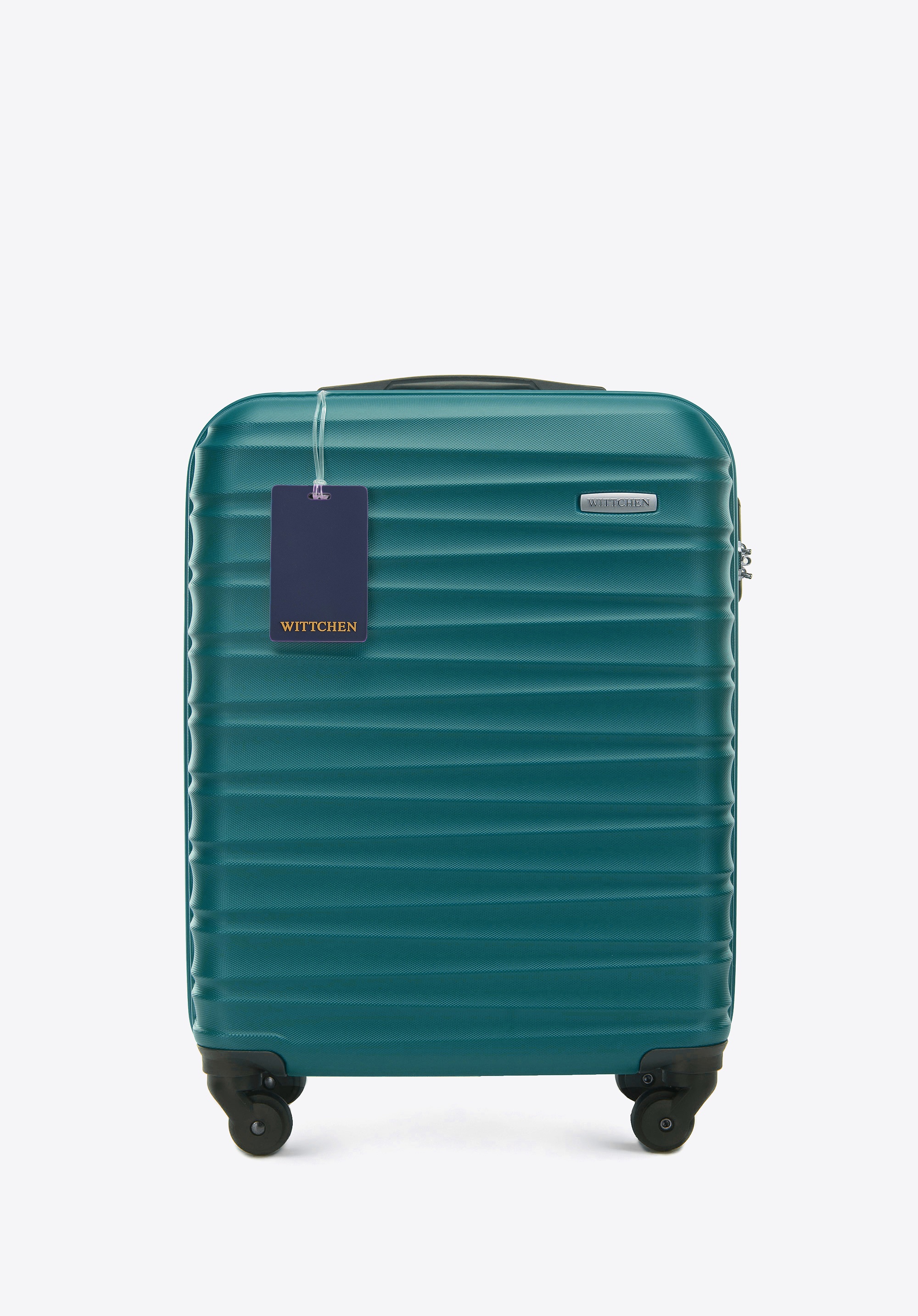 Mała walizka z ABS - u i identyfikator z logo WITTCHEN zielona