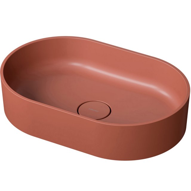 OMNIRES Umywalka nablatowa OVO M+ 55 owalna terracotta mat OVOUNTE