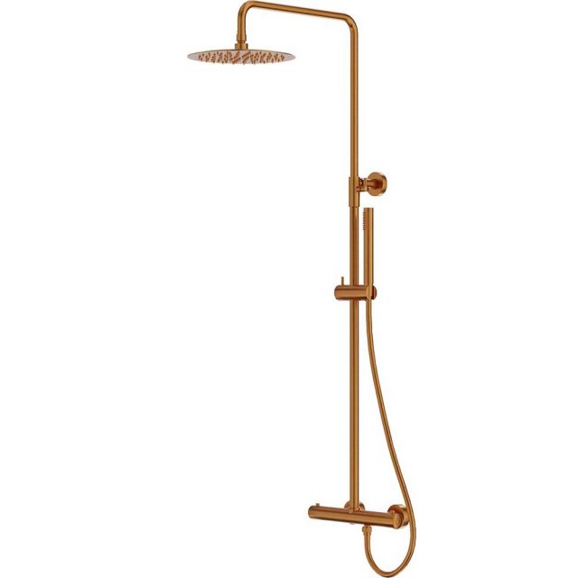 LAVITA Zestaw prysznicowy ORION termostatyczny z deszczownicą miedź s
