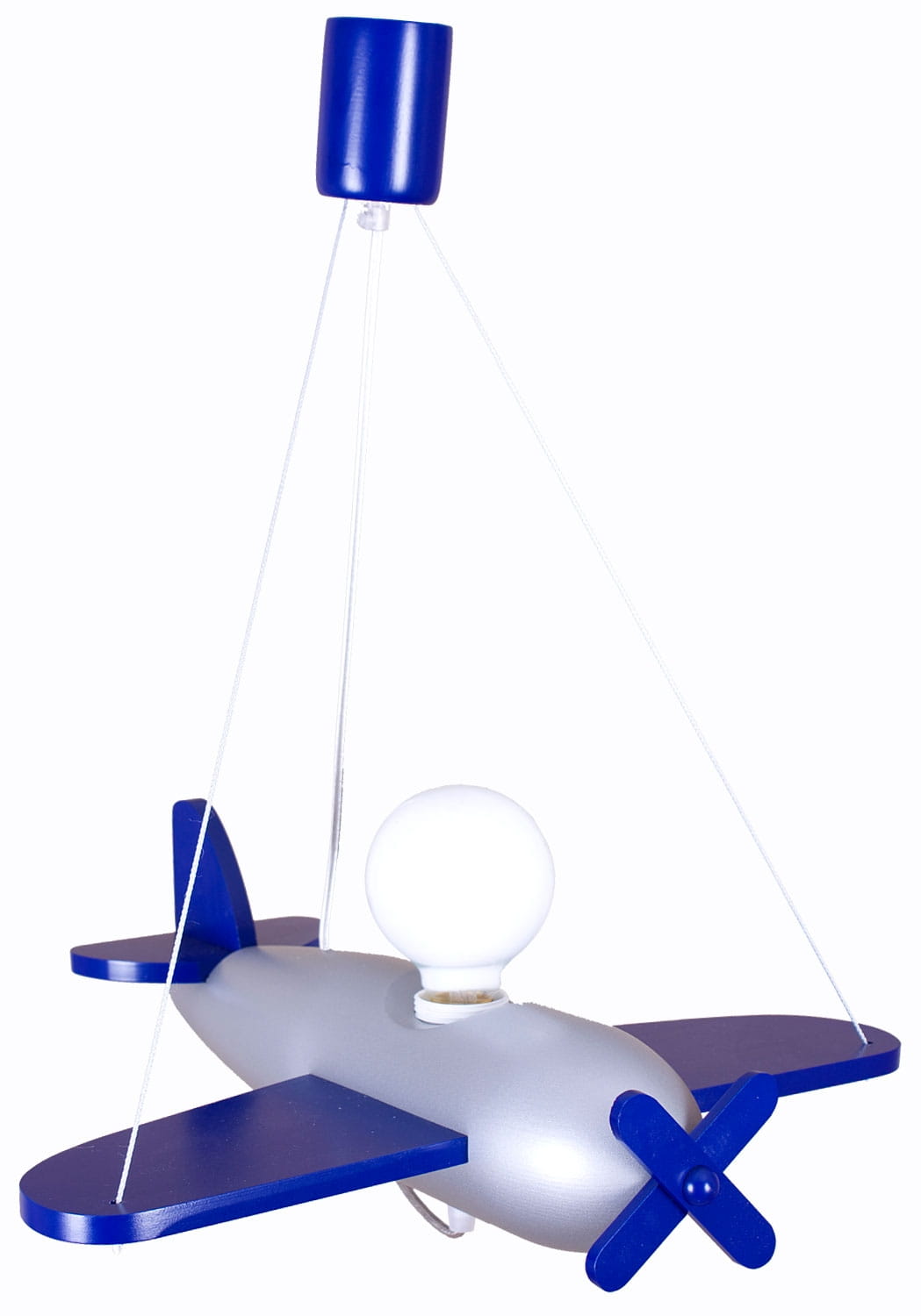 Hellux Clipper Lampa dziecięca sufitowa samolot srebrny