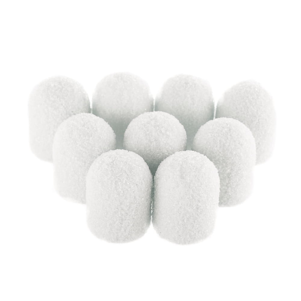 Kapturki do pedicure 7 mm gradacja 80 10 szt Fabric Podo AlleMed Biały White