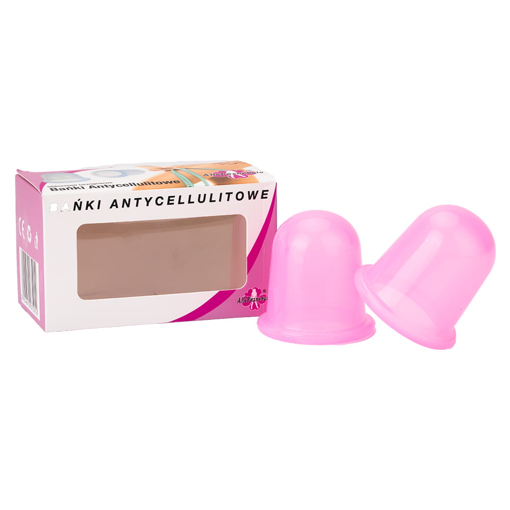 Bańki antycellulitowe silikonowe bezogniowe różowe 2 szt