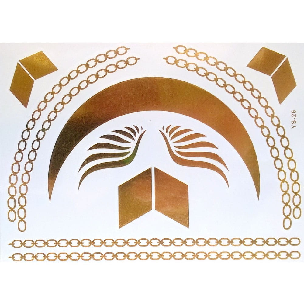 Tatuaż tymczasowy do ciała i włosów Boho arkusz 14,5 x 20 cm YS Nr 26