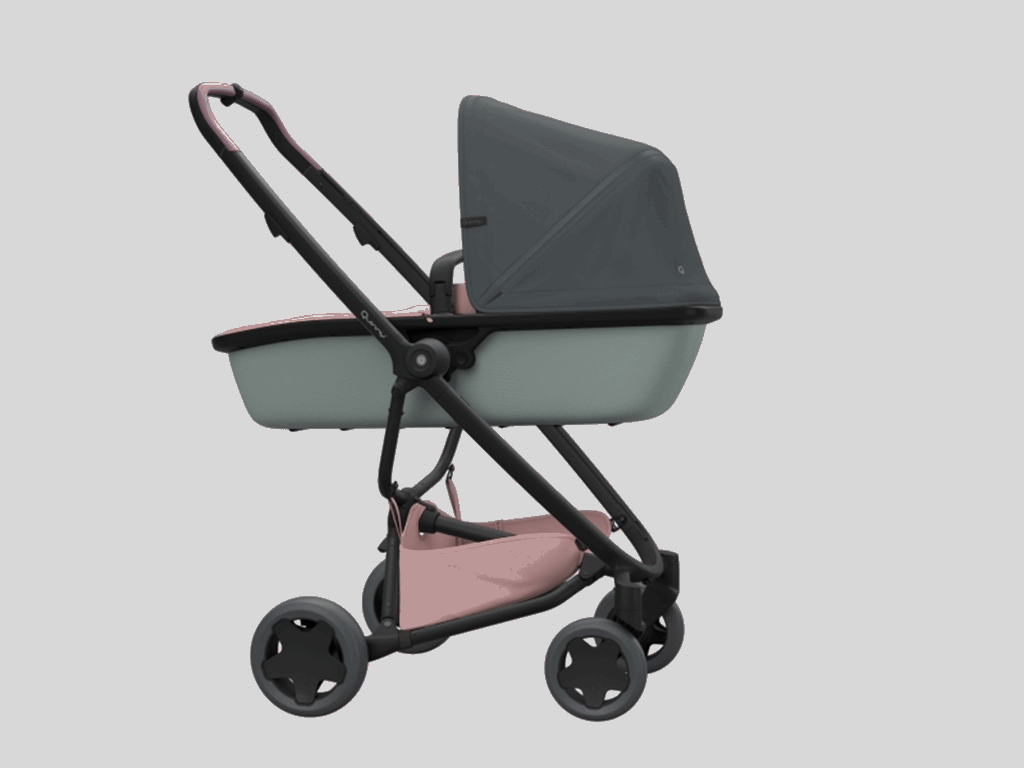 Quinny, Zapp Flex Plus - wózek głęboko-spacerowy-Graphite on Blush
