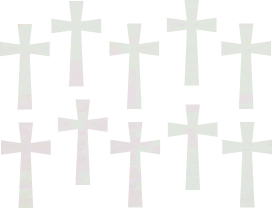 Krzyż na Komunię i Chrzest scrapki, baza do makramy, zaproszeń, kartek, wycinanki, tekturki, dekor, zestaw 10 szt