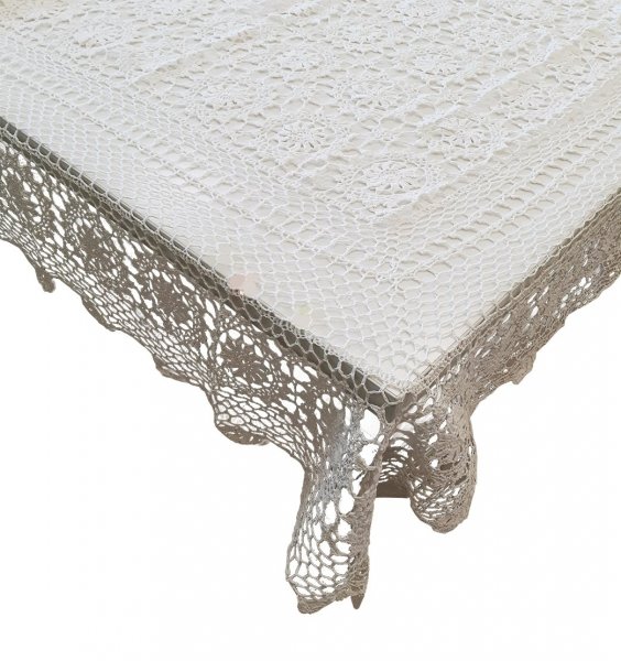 Obrus szydełkowy MIRA 1131 120x150 cm biały