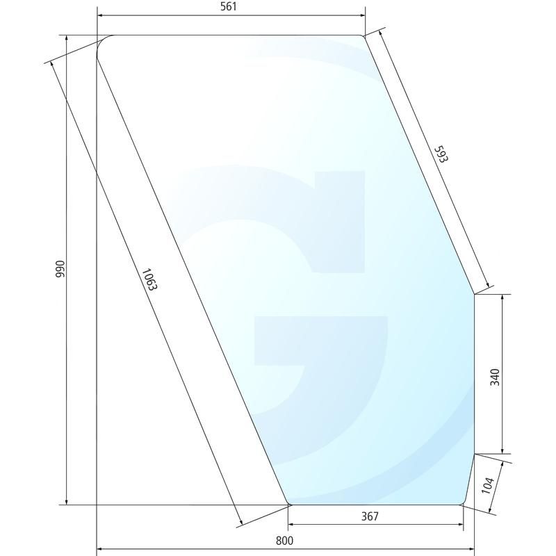 Szyba drzwi lewa FIAT 5108669