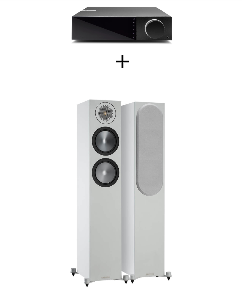 Promo zestaw kolumn monitor audio bronze 200 + wzmacniacz strumieniowy cambridge evo 75