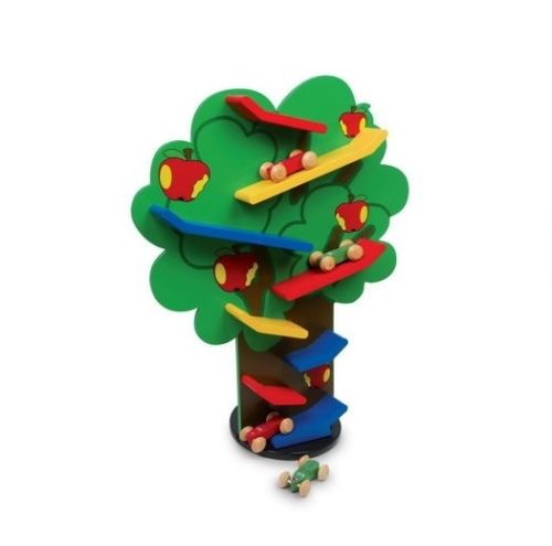 Small Foot drewniana zjeżdżalnia dla aut drzewko