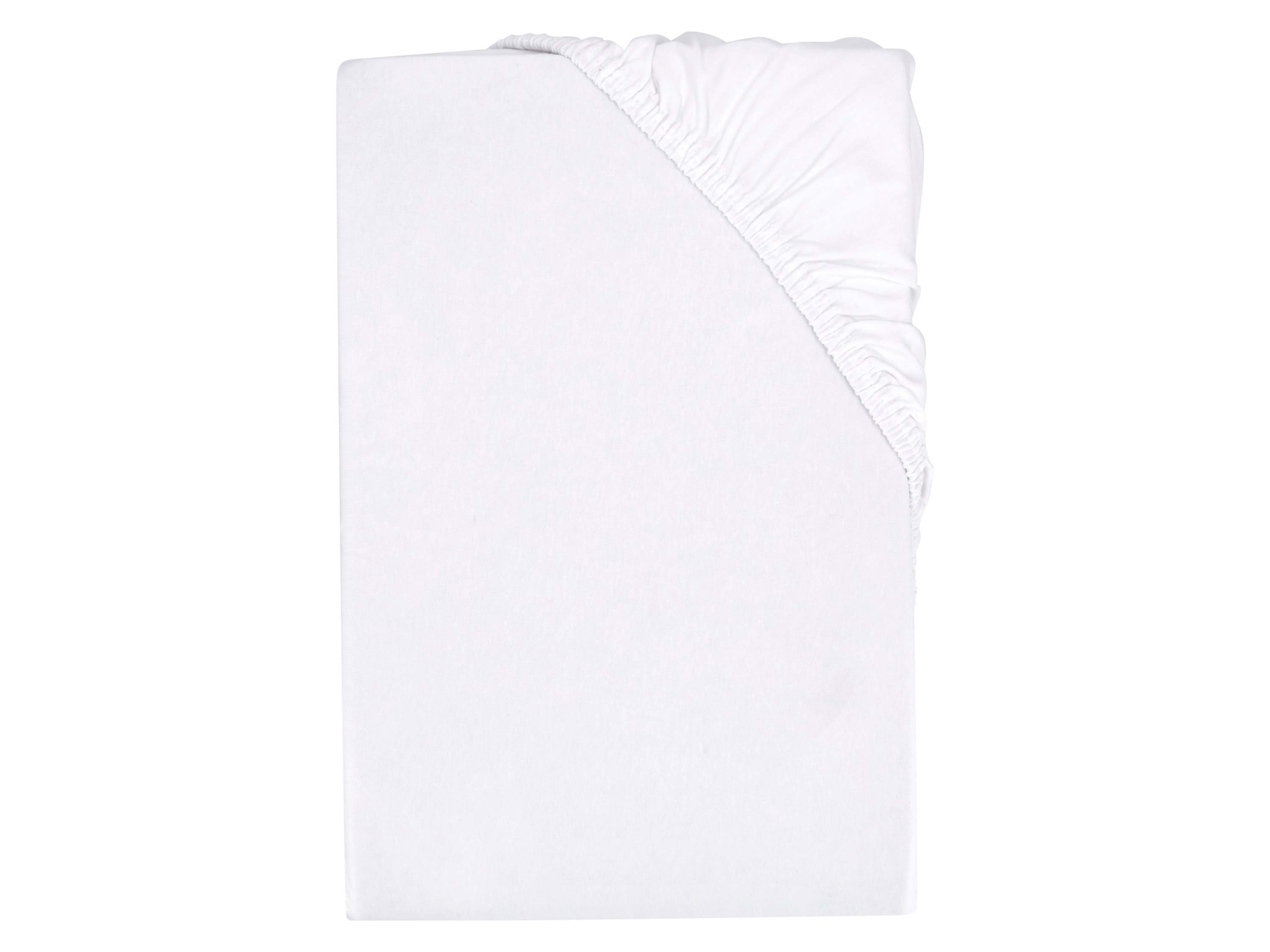 Livarno home Prześcieradło z dżerseju z gumką bi-elastic, 180-200 x 200 cm Biały