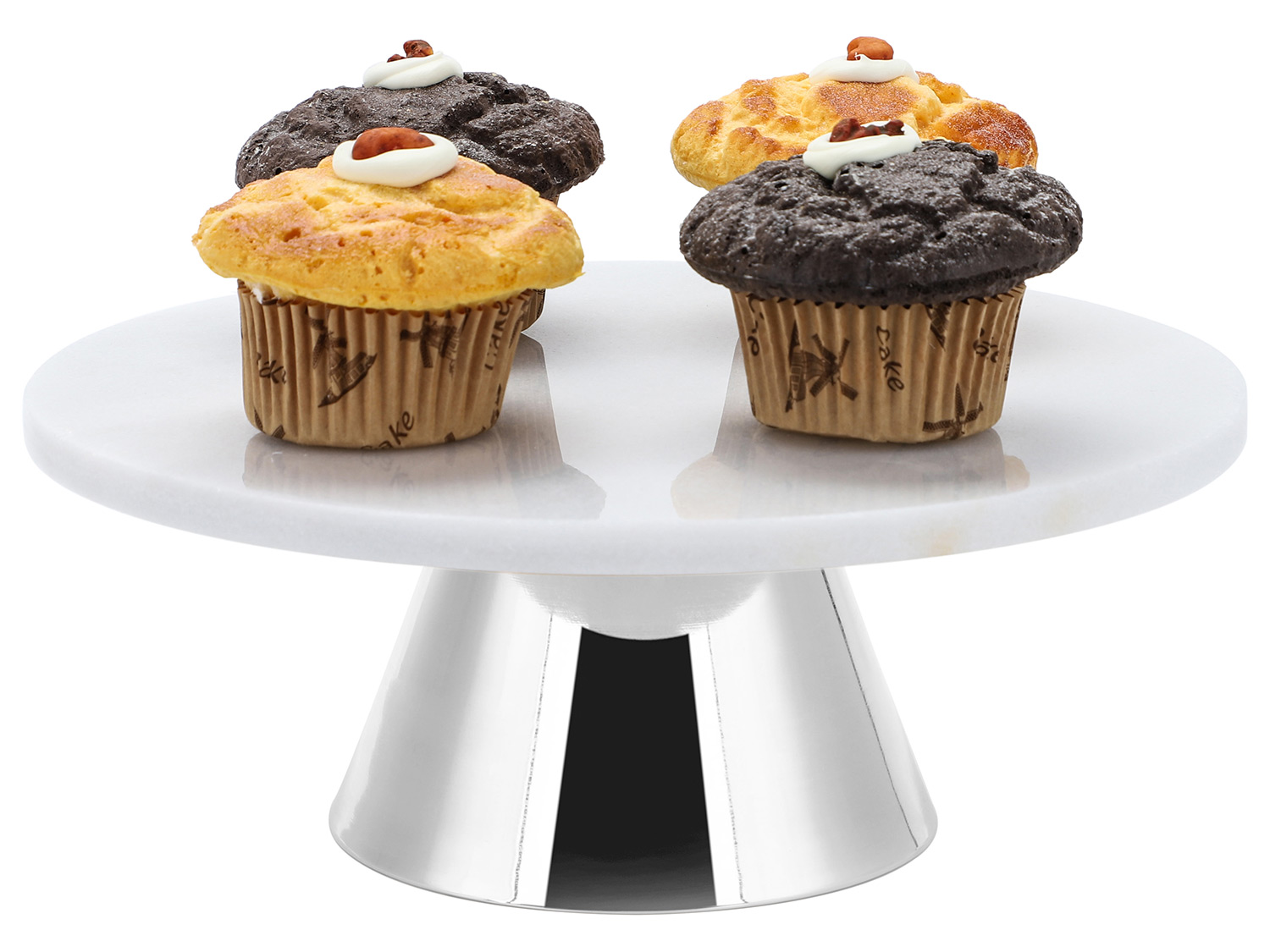 Echtwerk Patera na tort, z marmuru Srebrny, Ø 30