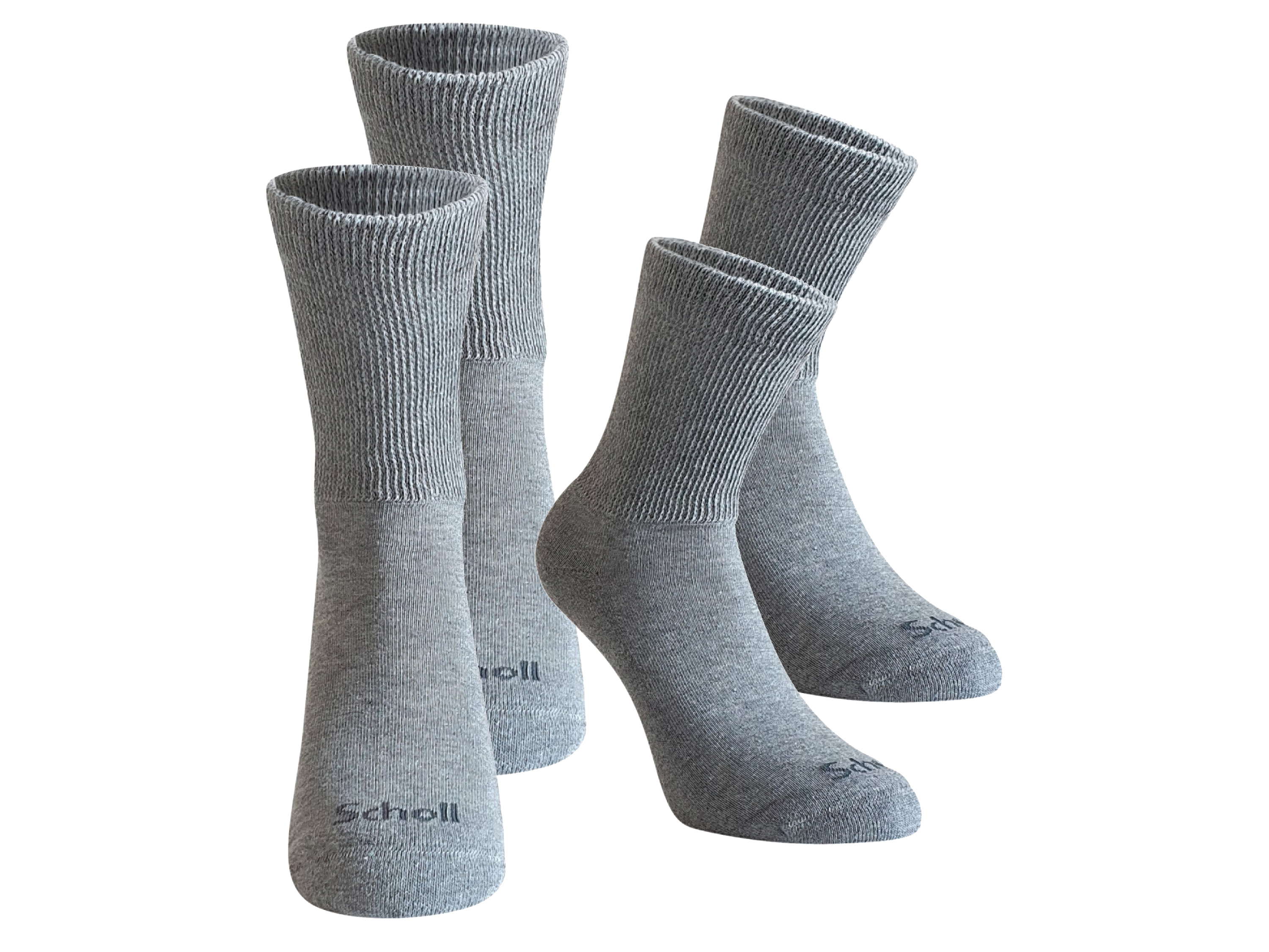 Scholl Skarpetki damskie lub męskie, 2 pary Damski, Szary, 35-38