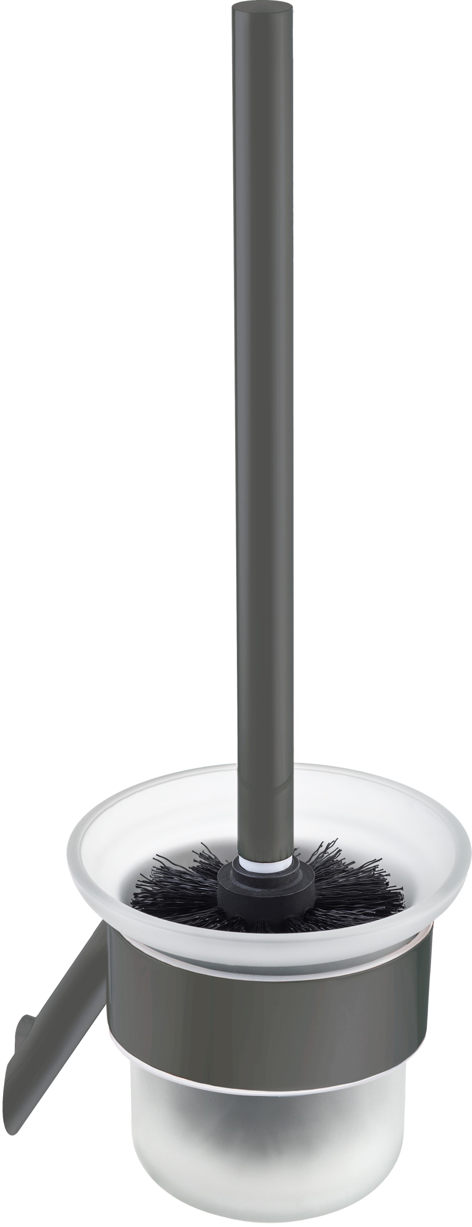 Darmowa Dostawa - Szczotka toaletowa ścienna szklana-grafitowa Deante Silia ADID711