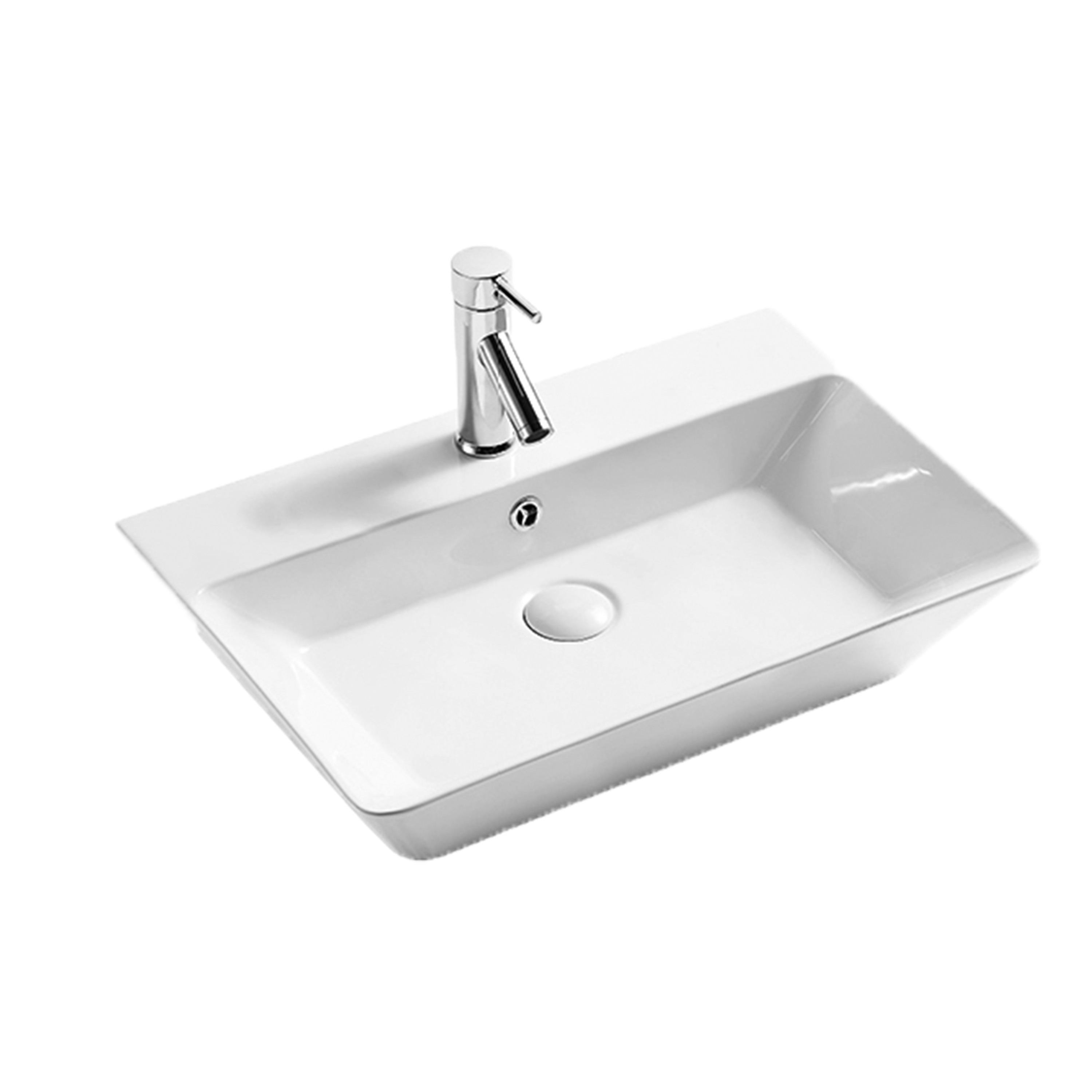 Darmowa Dostawa - Umywalka 60x42.5 cm prostokątna nablatowa biała LaVita Cabrera 5908211407272