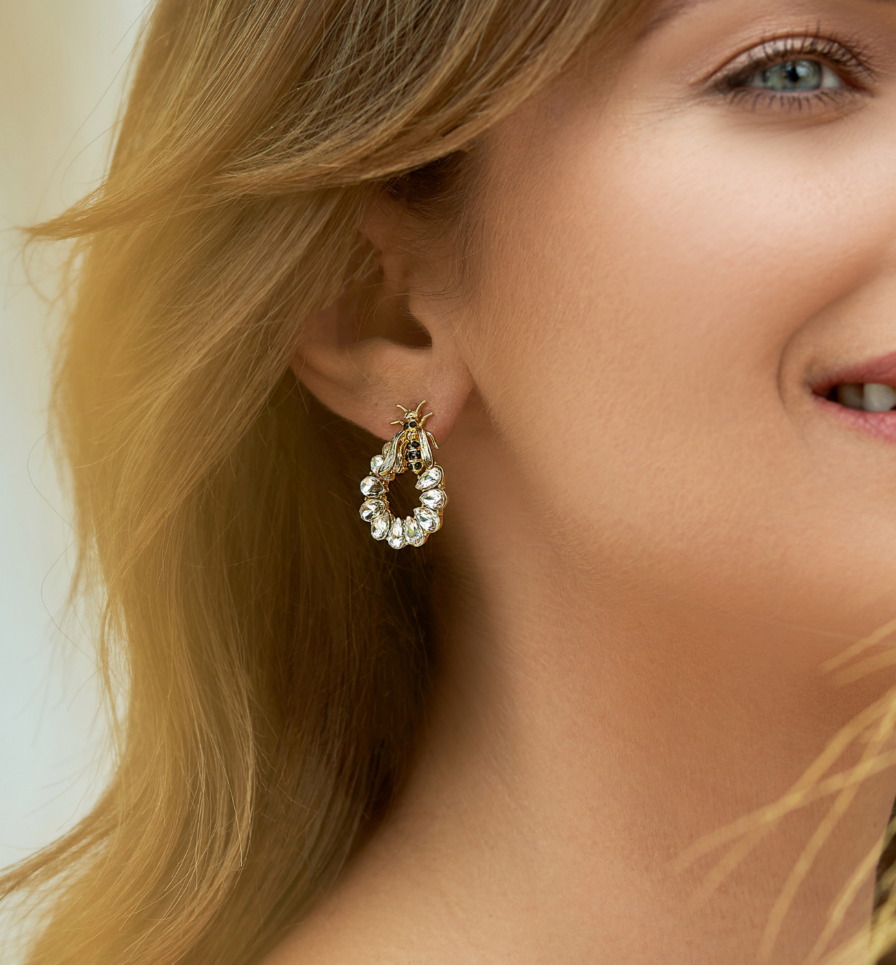 Kolczyki złote z pszczołami Lucimara KSS1724