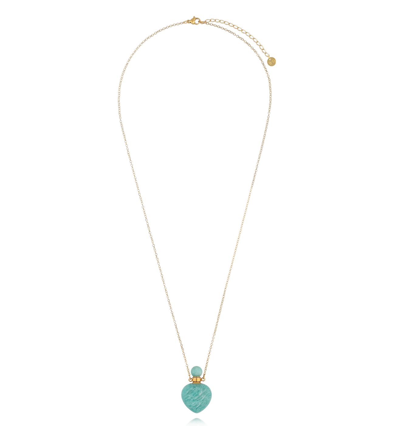Naszyjnik z perfumetką z amazonitu - By Dziubeka