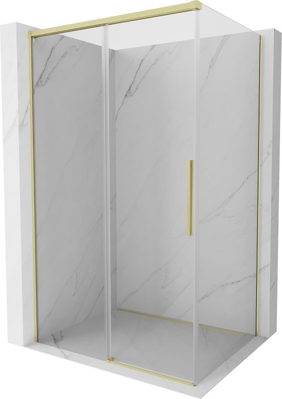 Kabina prysznicowa prostokątna Mexen Rox złota transparent 155x70 cm 1 szt.