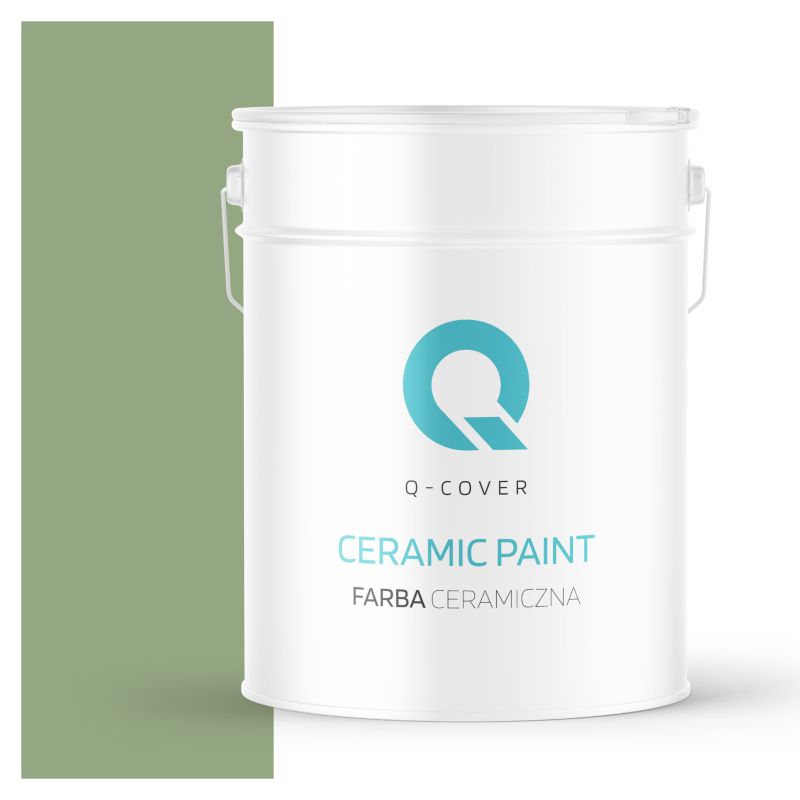 Farba Ceramiczna Do Ścian i Sufitów Q-Cover Oliwkowy ciemny H2036 Głęboki Mat 10L