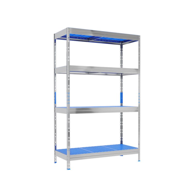 Regał gastronomiczny aluminiowy AR Shelving z 4 plastikowymi półkami 180x111x50 cm 175 kg 1 szt