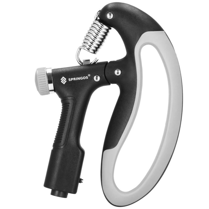 Ściskacz do rąk i nadgarstków Springos z regulacją oporu 10-100 kg i licznikiem ruchów 1 szt.