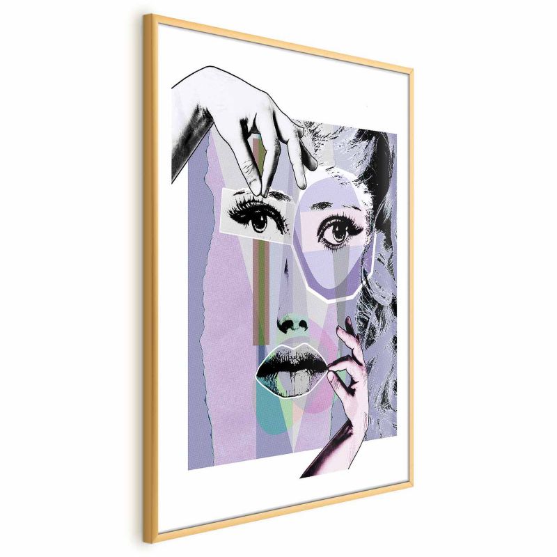 Plakat Artgeist Chirurgia plastyczna 60x90 cm z ramą złotą 1 szt