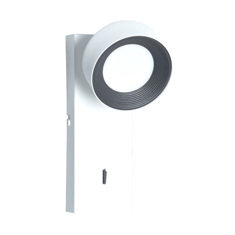 Kinkiet Italux FONTEN z włącznikiem biały piaskowany LED 1x1.8W 489lm Neutralna biel IP20 -1 szt.