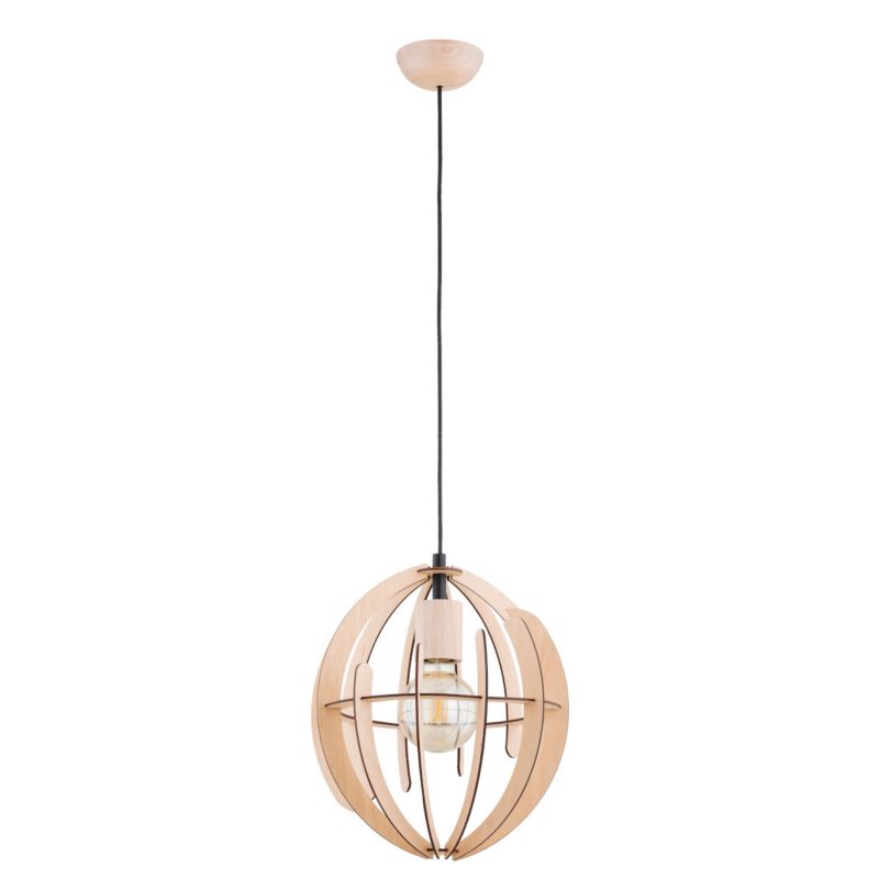 Lampa wisząca Alfa SOLARIA jasne drewno-czarna 1xE27x15W wym:90x31x31cm IP20 -1 szt.