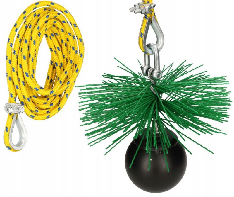 Zestaw kominiarski KOTARBAU do czyszczenia kominów lina 10 m 1 kpl.