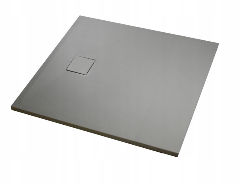 Brodzik prysznicowy slim BLOOM Durasan 100x80x2,6 szary prostokątny SMC najtańszy brodzik na wymiar 1 szt.