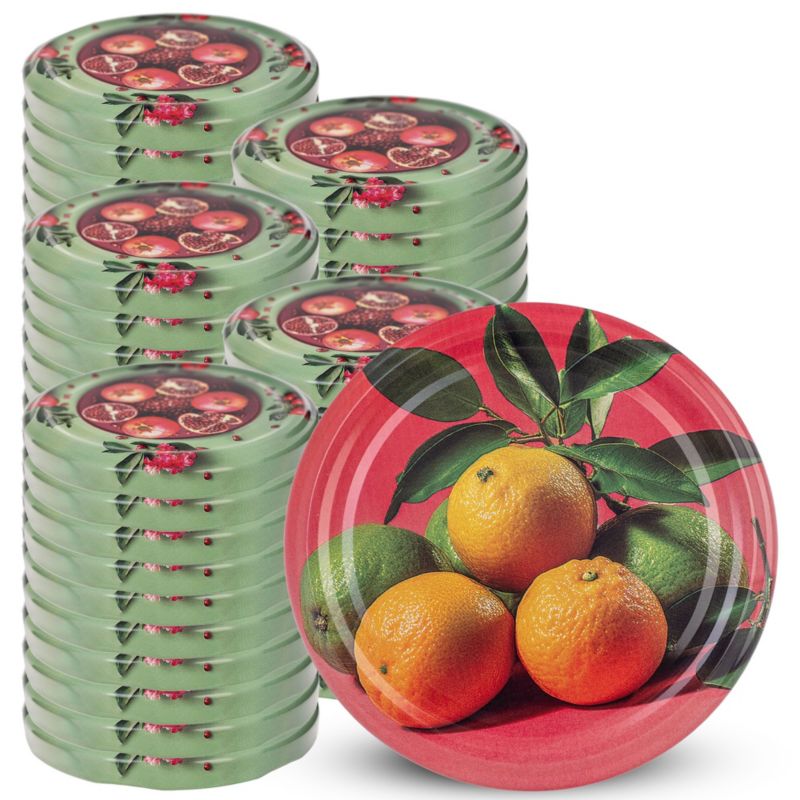 Zakrętki Do Słoików KADAX Fi 82 Nakrętki Na Słoiki Wieczka Wielokolorowe 50 szt.