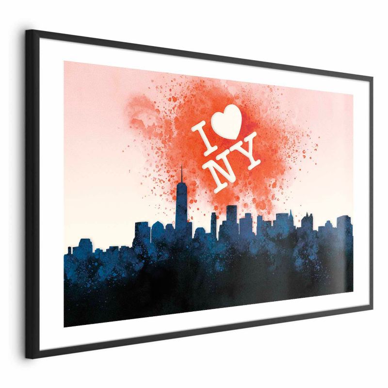 Plakat Artgeist I love NY 90x60 cm z ramą czarną 1 szt