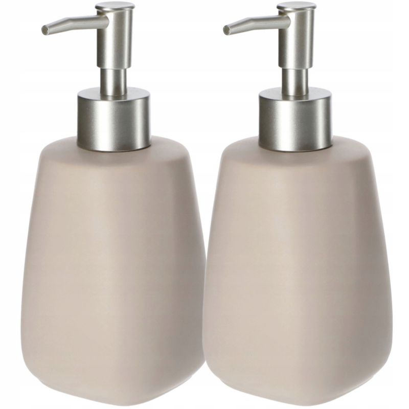 Dozownik Do mydła KADAX W Płynie Żelu Beżowy 2 x 400ml 2 szt.