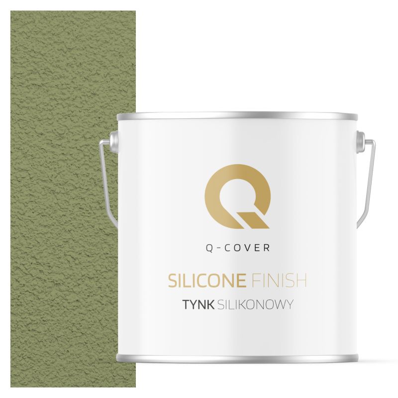 Tynk Silikonowy Elewacyjny Baranek 3.0mm Q-Cover Zielony F484 7KG